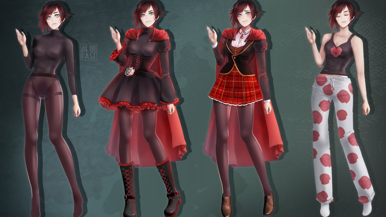 RWBY Visual novel datingsimulator Ruby Rose Character sprite - YouTube.