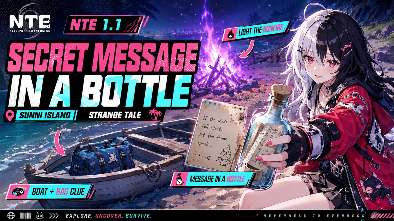 NTE 1.1 Sunni Island Strange Tales Secret Message in a Bottle