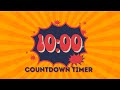 10 Minute Timer with Relaxing Music | Fun Playful Orange Retro Theme