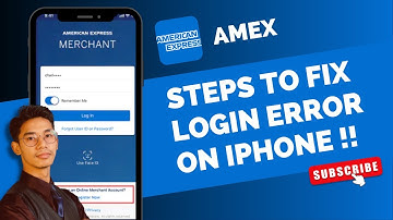 AMEX - Fix Login Error on iPhone !