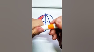 Vẽ chiếc ô đơn giản #umbrella #drawing #art #artist #draw #howtodraw #shortvideo #fyp #easydrawing