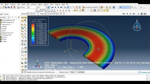 Stress analysis of rotating disc in cylindrical coordinates by FEM software (Abaqus)