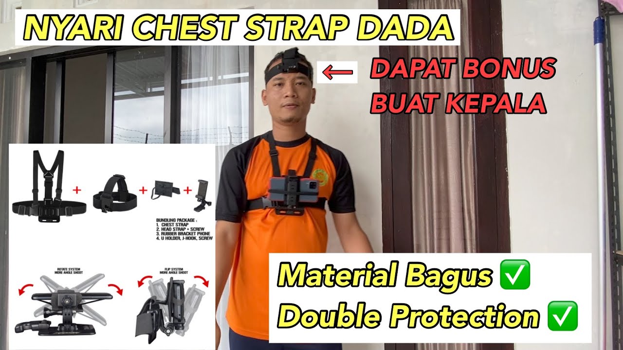 Unboxing & Review Chest Strap Handphone Firecast | Tali Dada Untuk HP & Action Cam