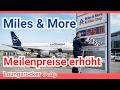 Miles and More erhöht Meilenpreise wegen Business Light Tarif