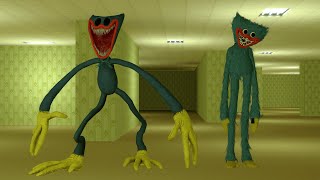 Surviving Huggy Wuggy and Nightmare Huggy Wuggy in the Backrooms | Garry's Mod