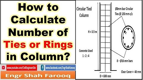 How to calculate the number of Ties or Rings for a given column? | Rings in Columns | Ties in Column