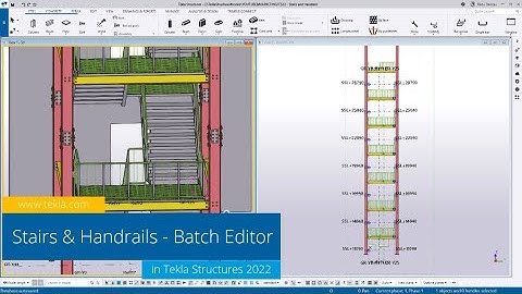 Tekla Structures - Handrails and Stairs - Batch Editor [TS 2022 SP1]