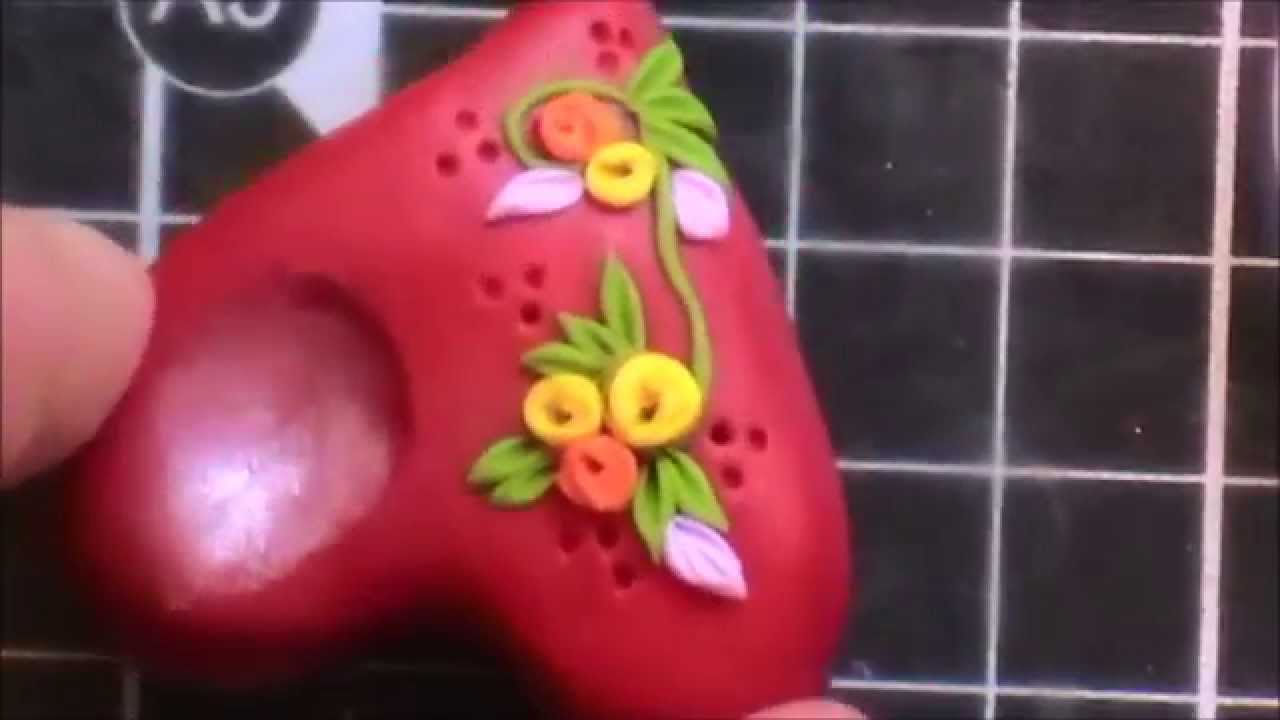 Polymer Clay Heart with fingerprint. TUTORIAL** - YouTube