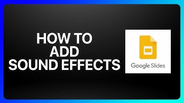 How To Add Sound Effects In Google Slides Tutorial