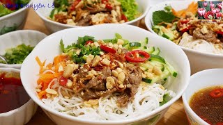 BÚN THỊT XÀO / BÚN BÒ Nam Bộ, Cách làm Bún Thịt Bò Xào, Cách Pha nước Mắm, Bún Bò Khô by Vanh Khuyen