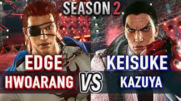 T8 🔥 EDGE (Hwoarang) vs KEISUKE (Kazuya) 🔥 Tekken 8 (SEASON 2) High Level Gameplay