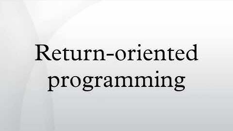 Return-oriented programming