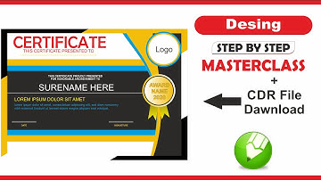 Certificate design in Corel draw x7 step by step free download CDR 👇