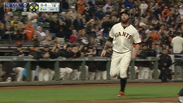 COL@SF: Pence brings home Belt to open the scoring