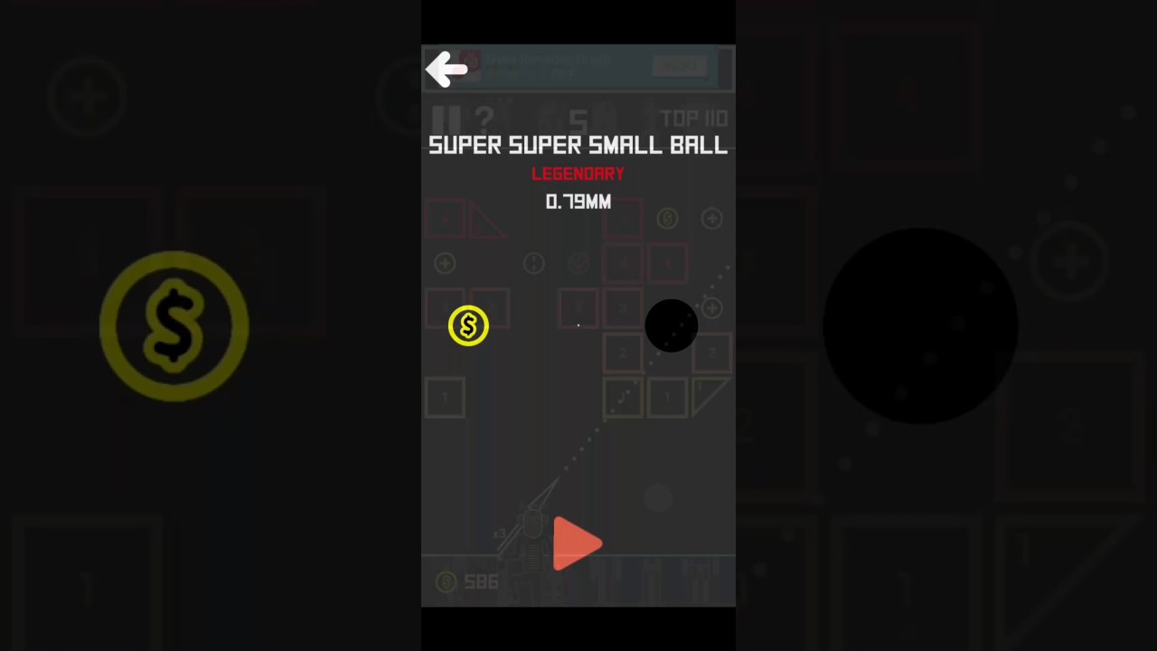 BBTAN: smallest ball can't be seen by eyes "SUPER SUPER SMALL" ball gameplay