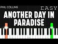 Phil Collins - Another Day In Paradise | EASY Piano Tutorial