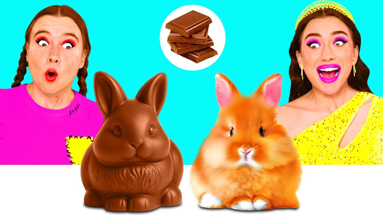 Челлендж. Шоколадная Еда vs Настоящая еда