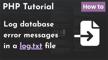 How to Log Database Error Messages in a Log.txt File Using PHP and MySQL | PHP Tutorial