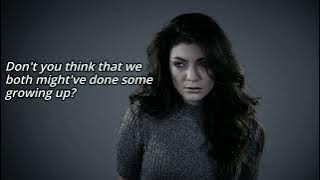 Lorde - Hold No Grudge (Lyrics)