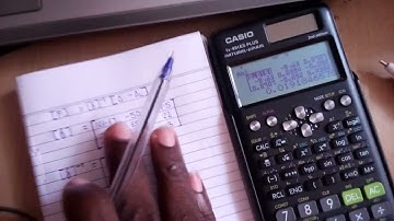 Solving inverse of 3 by 3 Matrix using CASIO FX-991ES PLUS