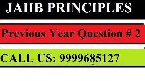 JAIIB [PPB] Principles And Practices Of Banking || Previous Year Question Set 2
