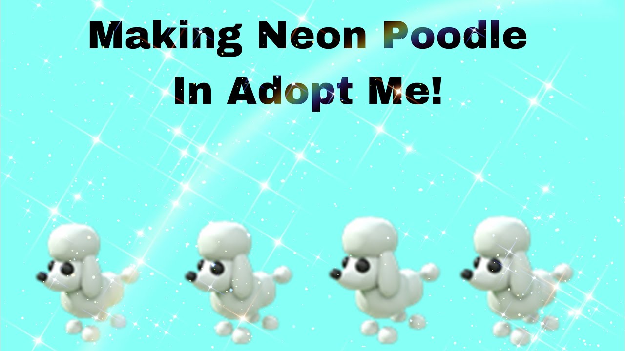 Making Neon Poodle In Adopt Me Sooo Cute!! - YouTube