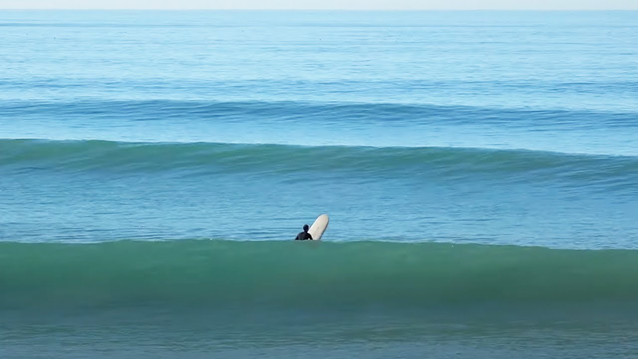 Scoring GLASSY morning surf at T-Street and there’s BARRELS !!!