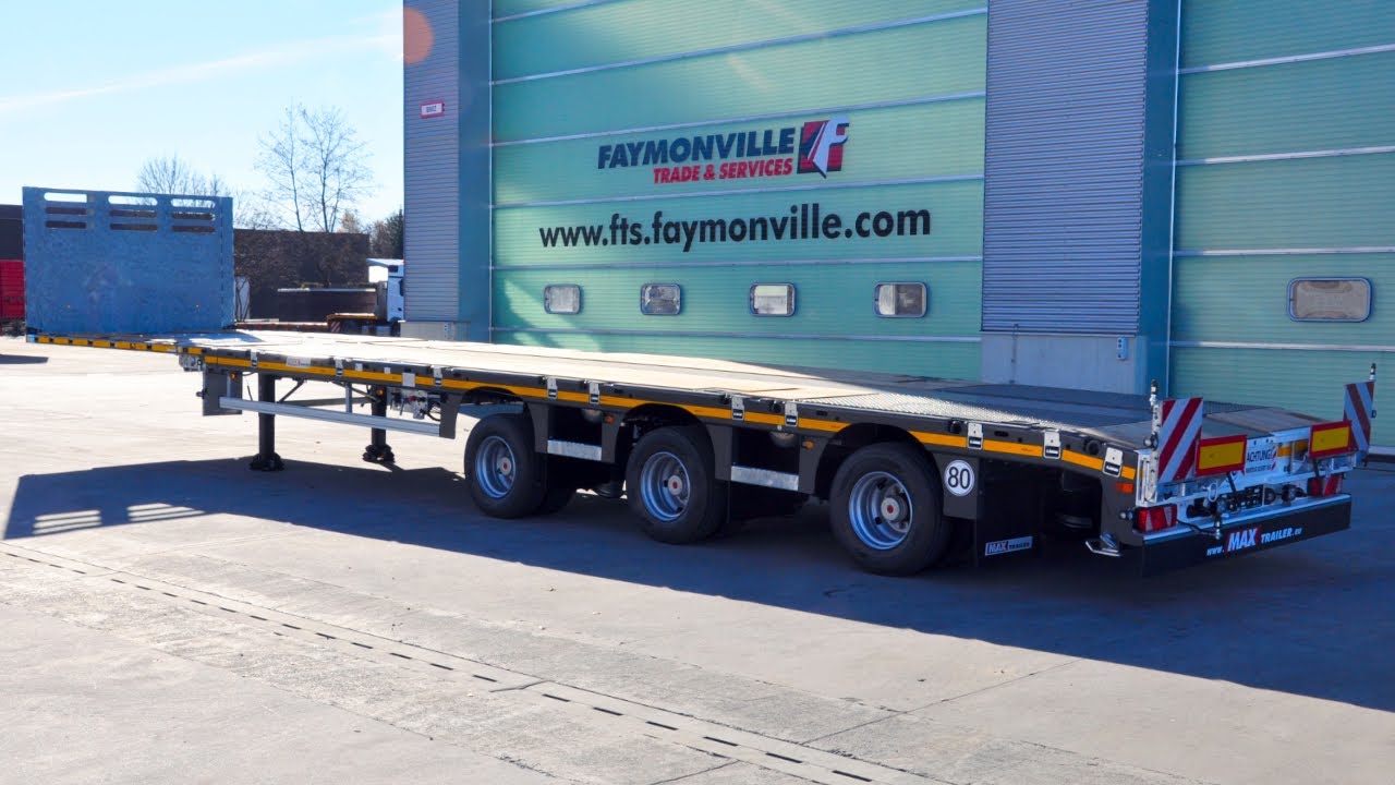 MAX Trailer - MAX210 flatbed trailer with hydraulically steered axles ...