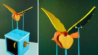 How To Make Flying Bird Automaton from Cardboard | Easy & Fun Homemade Invention