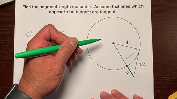 Finding Segment Lengths in Circles given a tangent line and radius