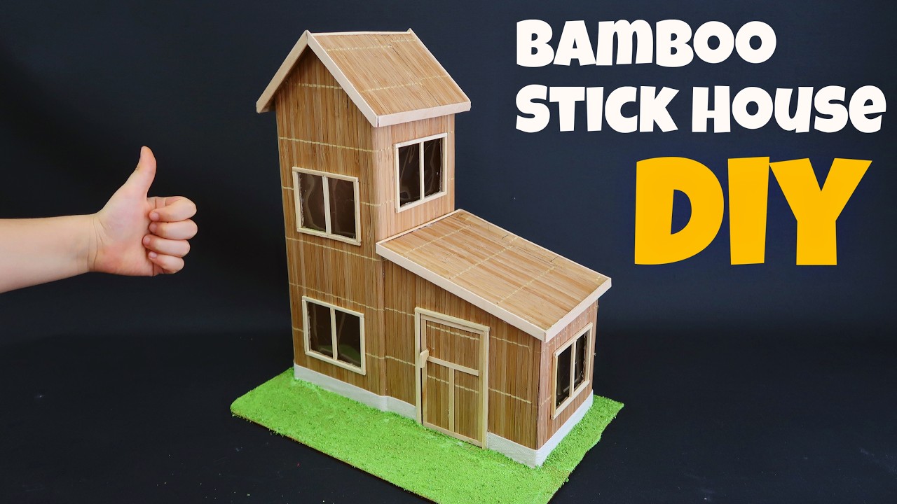 How to Make a Bamboo Stick House - Bambu Çubuklardan Kule Ev Yapımı