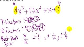 Algebra 2, 5-5 Rational Root Theorem, Problem 6 solution
