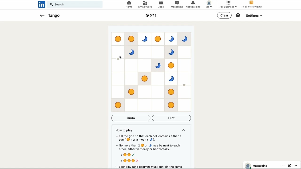 LinkedIn Tango #26 | 2nd Nov, 2024