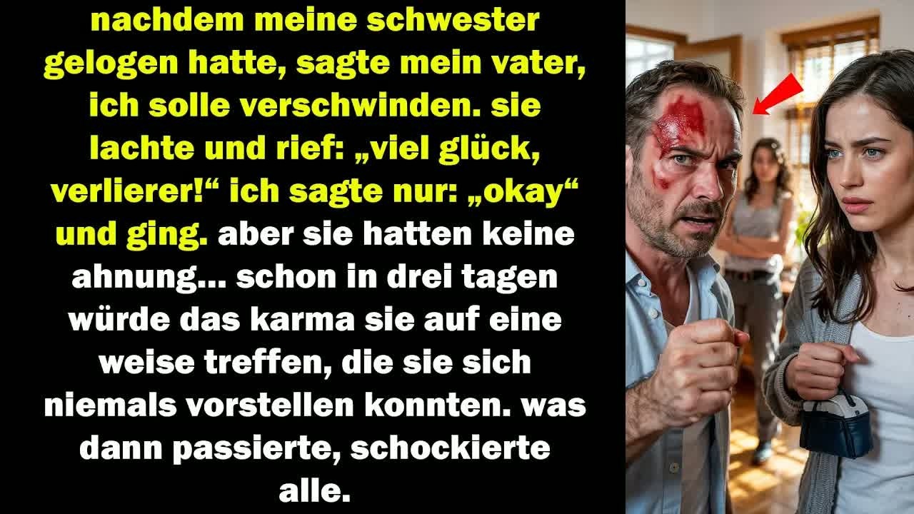 nach schwester lüge warf vater mich raus 3 tage später traf karma sie härter als je zuvor