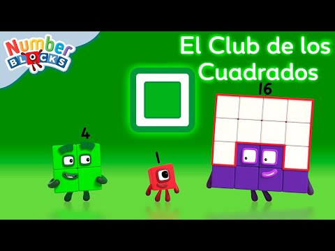 Club Cuadrado 🟩 | Dibujos animados de matemáticas para niños  - 123 | Numberblocks en Español