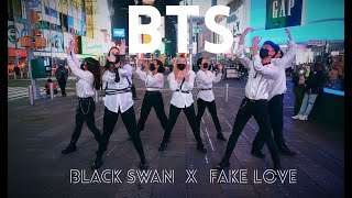[HARU][KPOP IN PUBLIC NYC - TIMES SQUARE] BTS (방탄소년단) - BLACK SWAN X FAKE LOVE DANCE COVER