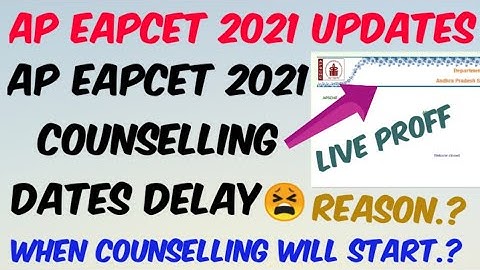 AP EAMCET 2021 Counselling Dates Delay😭//Reason.?//AP EAMCET 2021 Counselling Notification updates..