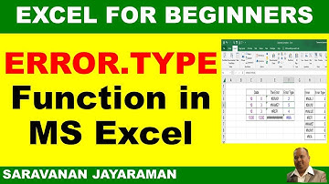 ERROR.TYPE Function in Excel | How to use ERROR.TYPE | #excel