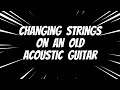Changing The Strings On An Acoustic Guitar. February 2023. Blackpool Music Academy School. BMS BMA