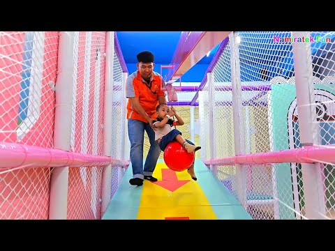 Naik Bola Terbang, Main Trampolin, Mandi Bola Perosotan di Bee Bee Land Pontianak, Bikin Deg-Degan!