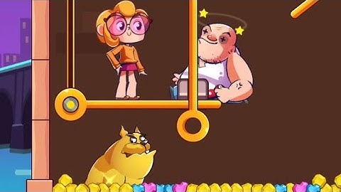 Save Her Gameplay ♥ Level Solution - Pull The Pin Game Save The Girl