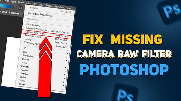 How to fix "Camera raw filter" not showing in filter menu Photoshop 2023 Bangla tutorial