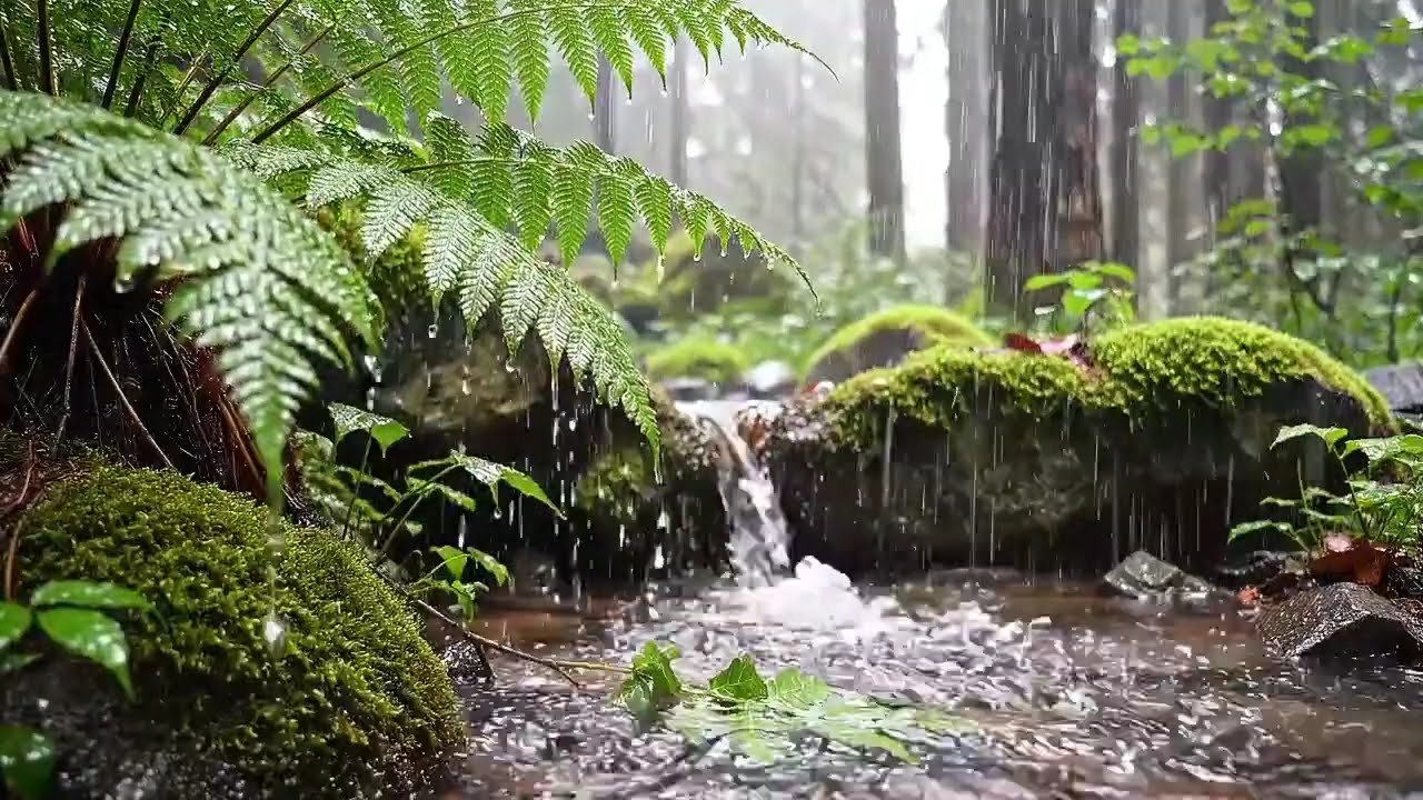 Relaxing Rainforest Rain Sounds for Sleeping - Live Stream