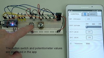 Arduino Bluetooth Control - Control LEDs, manage potentiometer and switch