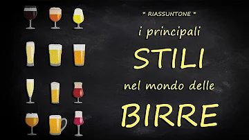 Quali sono gli stili di birra?