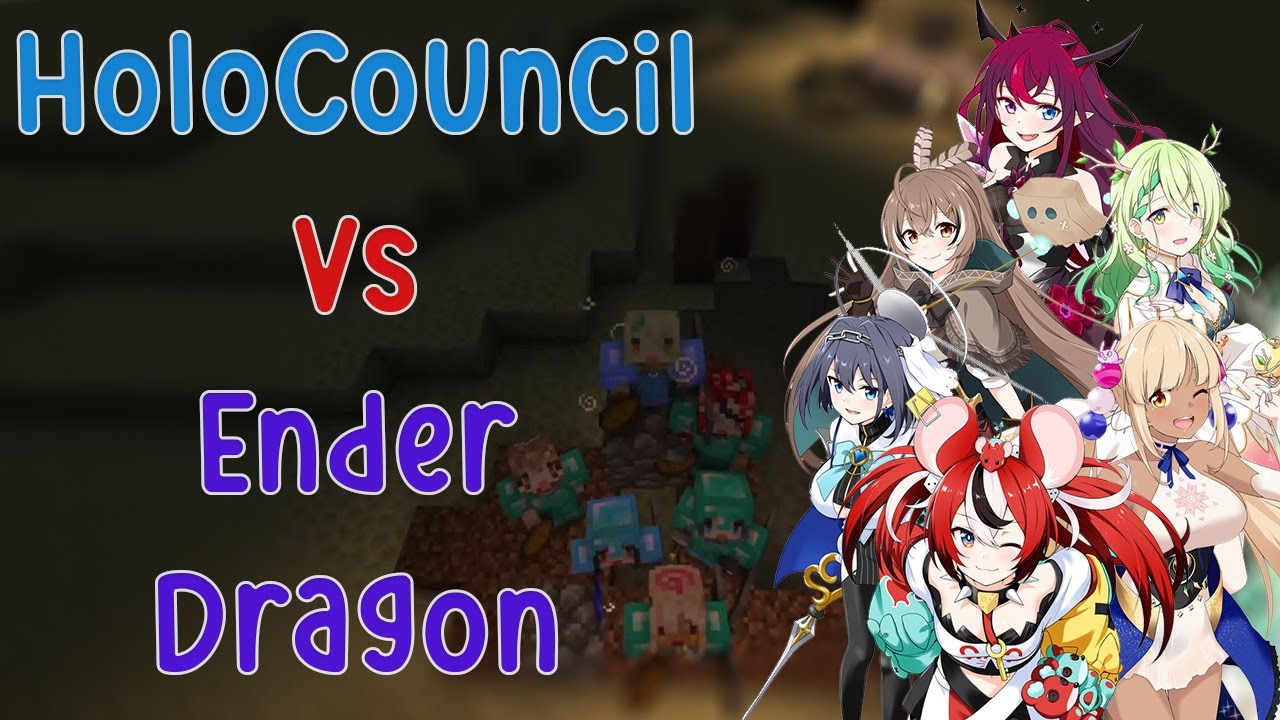 (ALL POV) Holo Council with IRyS VS Ender Dragon!!!!!! THE END RAID!!!