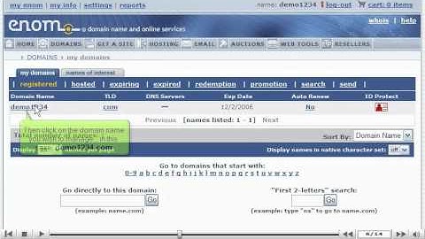 Updating DNS at enom.com - Canadian Web Hosting
