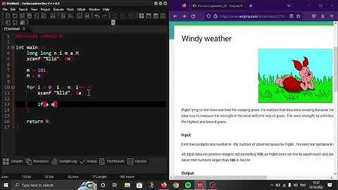 "Windy weather" in C programming language. #Eolymp problem 5713.