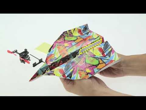FLYBOTIC - AIROZ : l'avion en papier télécommandé à fabriquer soi-même  (design 2) - YouTube