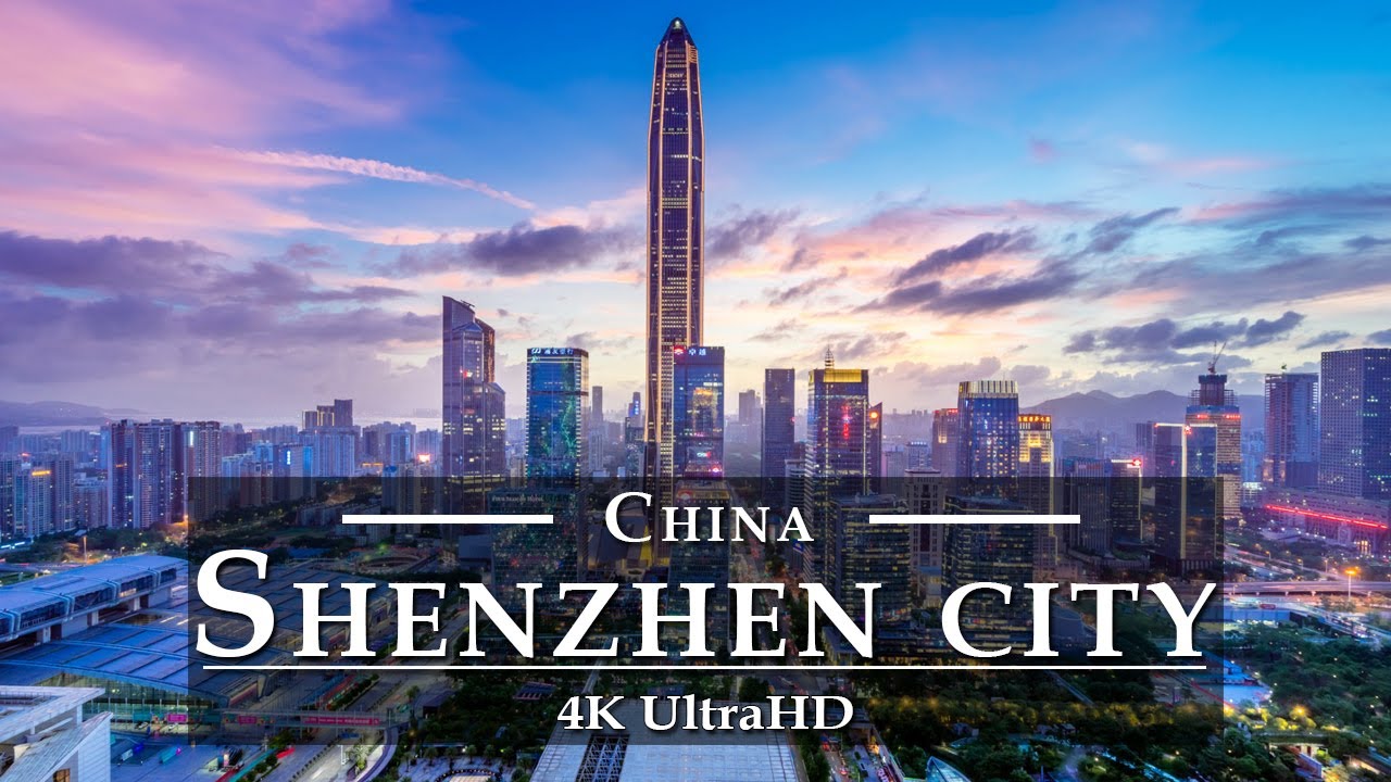 Shenzhen City, China by Drone [4K HD] Stunning Shenzhen Skyline Night
